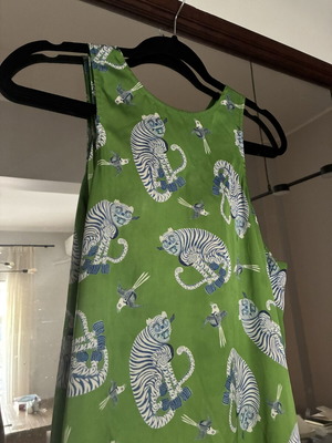 Milkwhite Monkey Dress, green and white