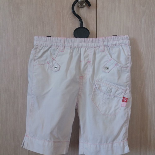 Chicco summer pants white with pink details, new, size 74