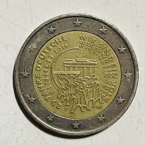 2 Euro coin Germany 2015, 25th anniversary of German reunification