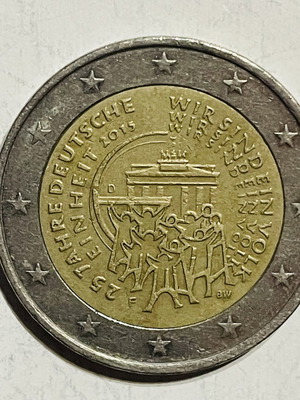 2 Euro coin Germany 2015, 25th anniversary of German reunification