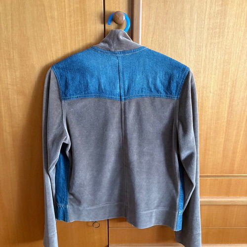 Jacket Esprit combination of denim and velvet cotton, like new