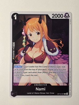 Nami One Piece Card Game OP16-091 Rare like new