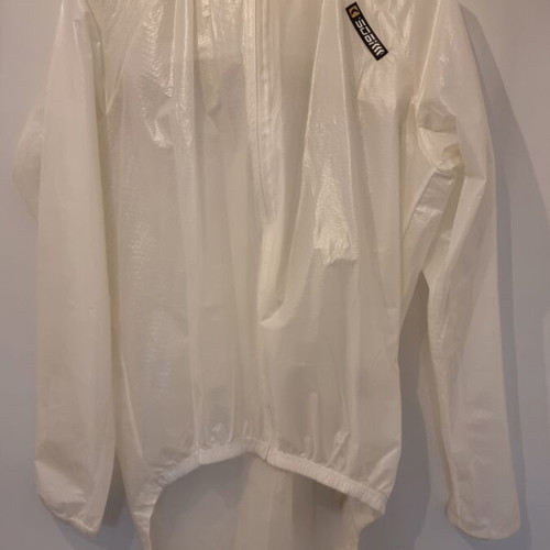 Sugoi Waterproof Windproof Cycling Jacket like new, white translucent