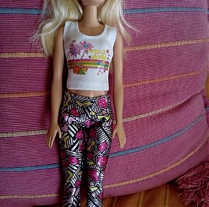 Χαμηλόμεσο κάπρι κολάν και μπλουζάκι με τύπωμα για Barbie