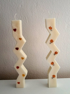 Handmade scented candles painted by hand, new