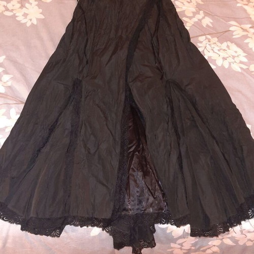Long retro skirt used, total black, Ysatis