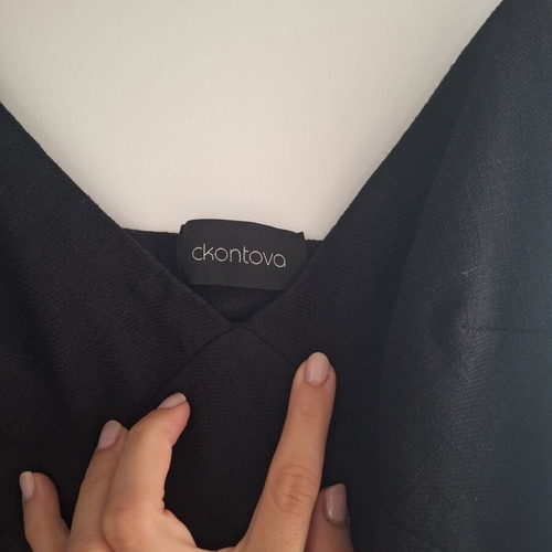 Ckontova dress Ramie fabric Ss22 black like new