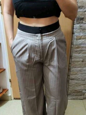 Παντελόνι pinstripe wide leg καινούργιο, μέγεθος S