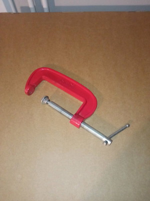 C-type cast iron clamp 75 millimeters like new
