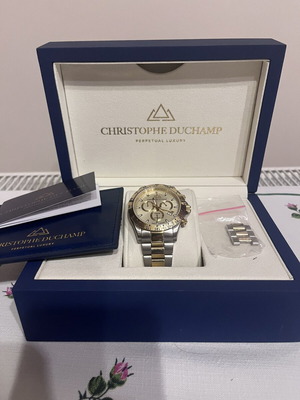 Christopher Duchamp Grand Mont luxury watch, gold and silver