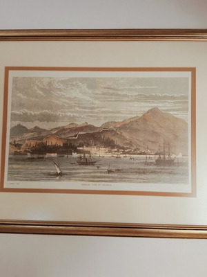 Painting General View of Thessaloniki 1876 like new