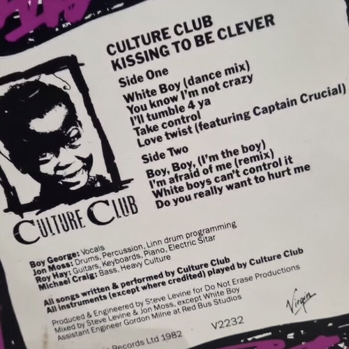 Culture Club Kissing to Be Clever vinyl used