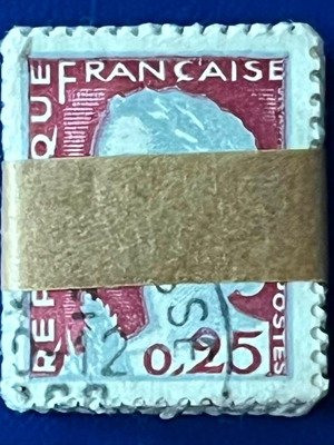 French Marianne 0.25F stamps like new, pack of about 40