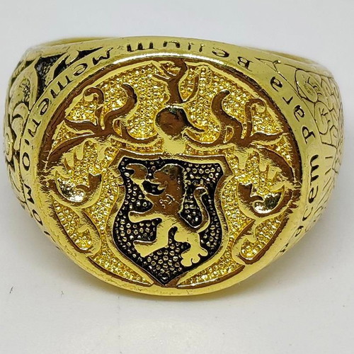 Monarch Men's Ring 18K gold plated, like new