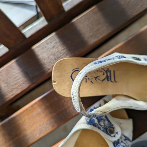 O'Neil platform shoes used, size 37, white-blue