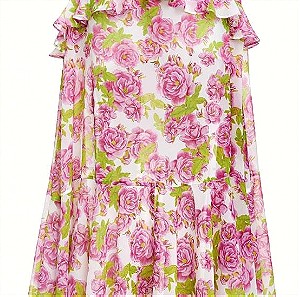 vassia kostara maxi floral skirt