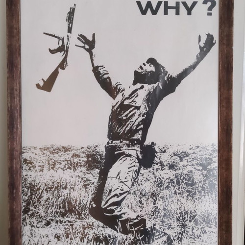 Vintage Scandecor Why? framed poster like new