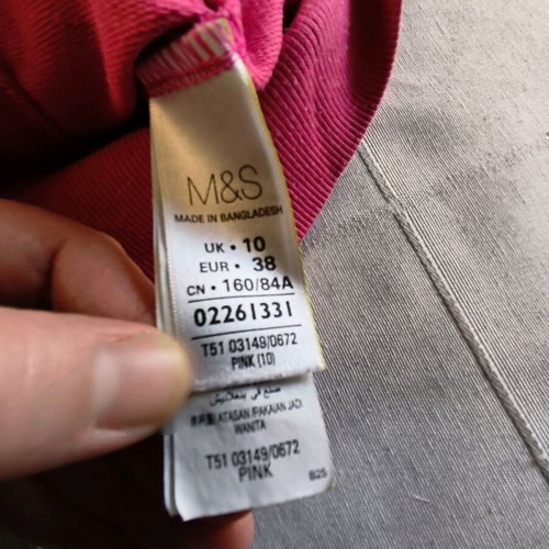 Marks and Spencer cotton blend hoodies used, pack of 2, pink and blue