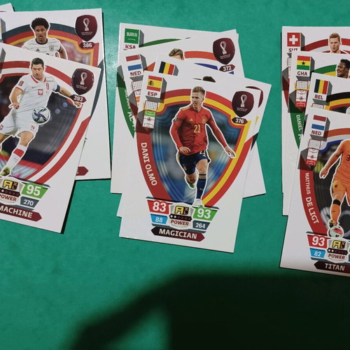 Panini Qatar 2022 cards used, pack of 21 pieces