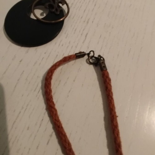 Faux Bijou Necklaces like new, black and brown, boho, wood, set of 2