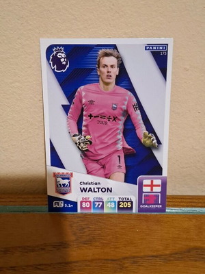 Panini Premier League Christian Walton κάρτα καινούργια