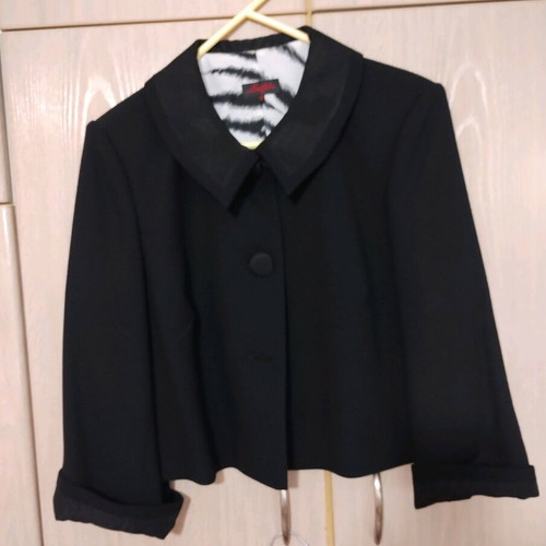 Wool jacket new, unused Lucifair black, thin fabric, size 7XL