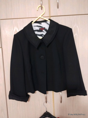 Wool jacket new, unused Lucifair black, thin fabric, size 7XL