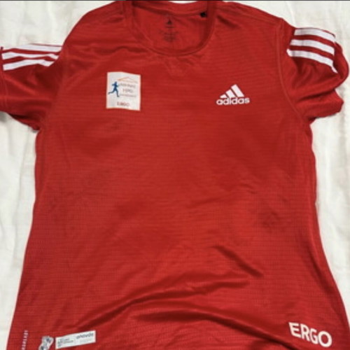 Adidas women's collectible T-shirt Athens Half Marathon 2022, red, size S