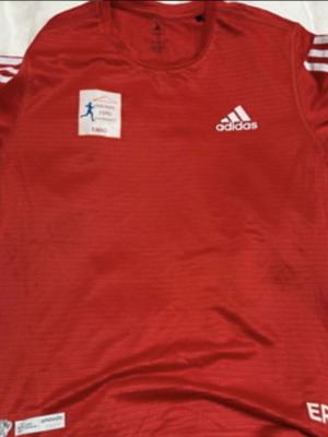 Adidas women's collectible T-shirt Athens Half Marathon 2022, red, size S