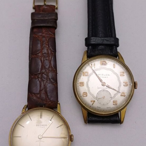 Vintage Becker and Hislon watches used, set of two