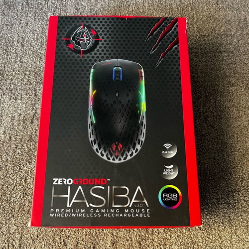 Zeroground MS-4200WG Hasiba v3.0 wireless RGB gaming mouse 10000 DPI black new