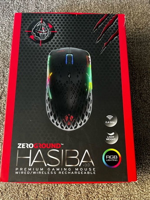 Zeroground MS-4200WG Hasiba v3.0 wireless RGB gaming mouse 10000 DPI black new
