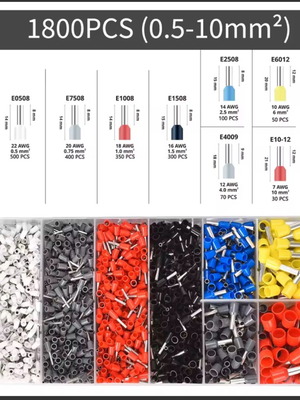 Cable ferrules new, pack of 1800 pieces