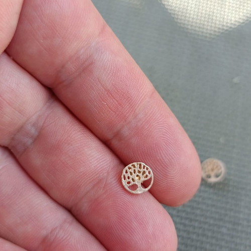 Earrings 925 with rose gold plating, new, discreet design