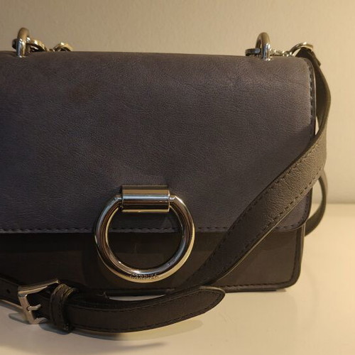 Carpisa shoulder bag new, gray blue with 2 straps