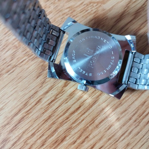 Roberta vintage watch used, men's, steel with green dial
