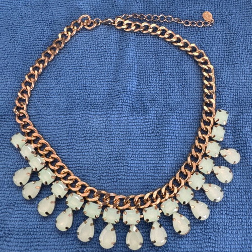 Statement necklace used with turquoise stones
