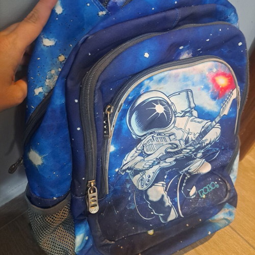 Polo backpack used, blue, good condition with minor wear