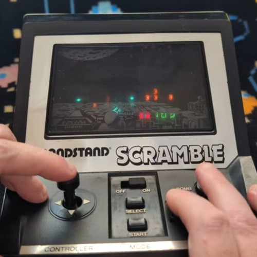 Retro Grandstand Scramble electronic game used, vintage 1982