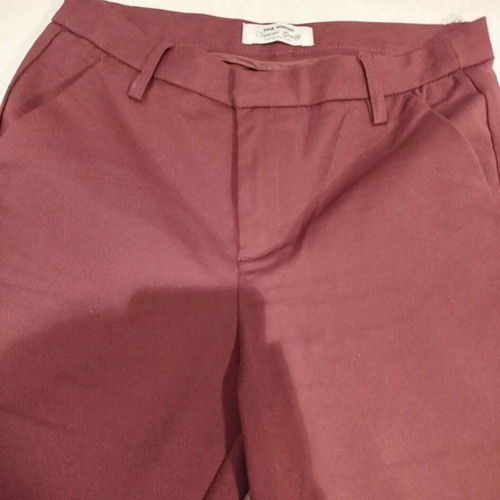 Pink Woman straight-leg pants like new, brown and red, size S