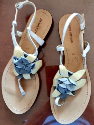 Makis Kotris sandals used, size 39, white