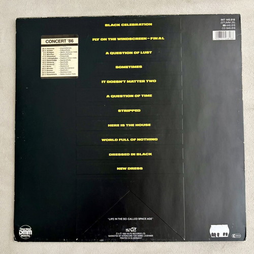 Depeche Mode Black Celebration gray vinyl used, electronic genre