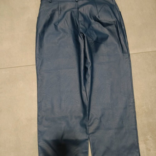 Le Vertige blue leather pants like new, size L