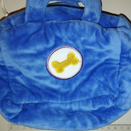 Plush bag like new, blue, small size