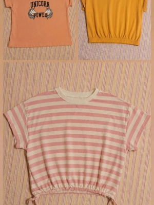 Set of 3 girls' T-shirts, new with tags, sizes 10-12 years