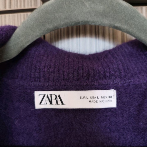 Zara jacket like new, wool, large size, purple