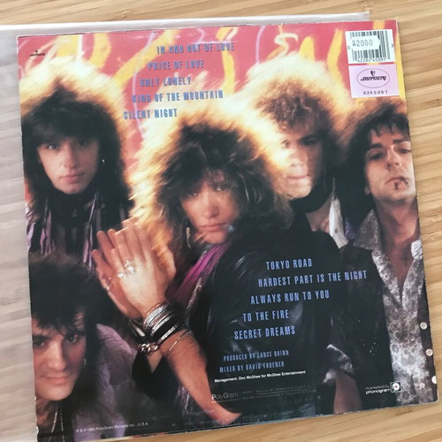 Bon Jovi 7800 Fahrenheit vinyl record used, metal