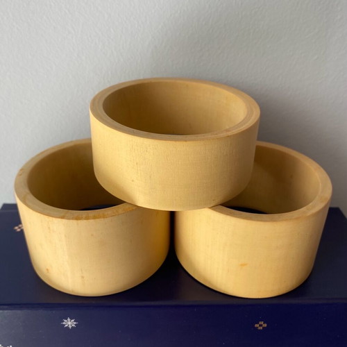 Wooden bracelets for decoupage, pack of 3 pieces