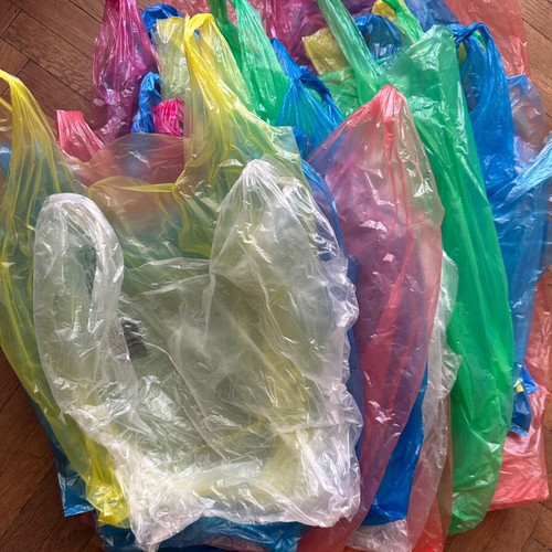 Plastic bags, pack of 60, assorted colors and sizes