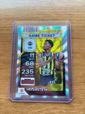 2025-26 Panini Contenders Euroleague Nigel Hayes-Davis Game Ticket Pink like new